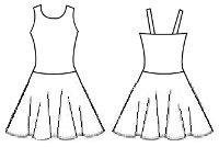 Basic Front Double Strap Back Dress